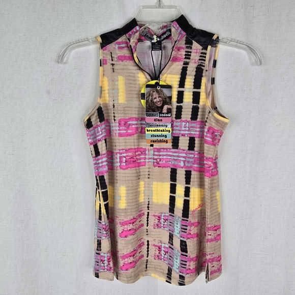 jamie sadock Tops - Jamie Sadock Tank Top Womens XS Golf Tennis Pink Creme Brulee 1/4 Zip Shirt